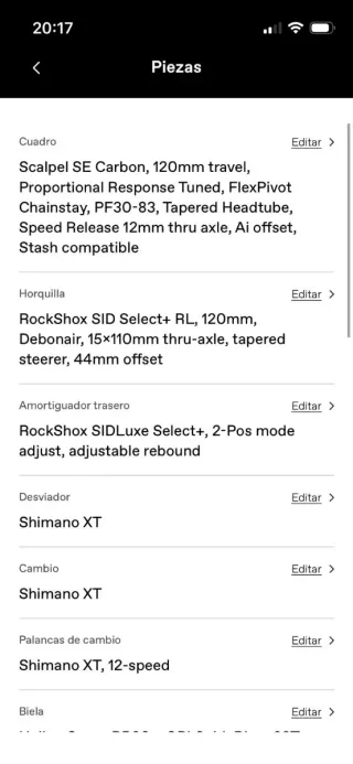 Bicicleta Cannondale Scalpel SE 1. Talla M.