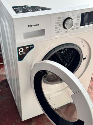 LAVADORA HISENSE DE 8 KILOS EN BLANCO A+++
