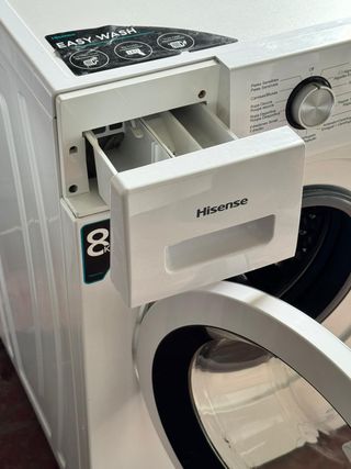 LAVADORA HISENSE DE 8 KILOS EN BLANCO A+++