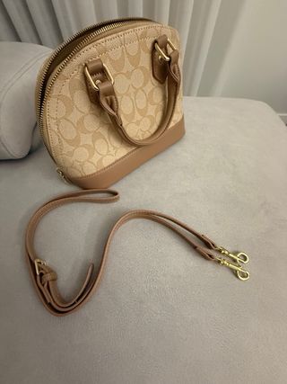 Mala Coach Bege e Castanho