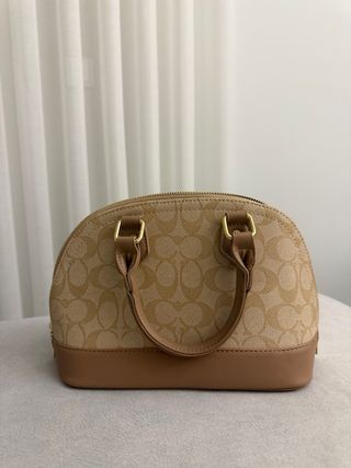 Mala Coach Bege e Castanho