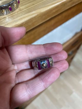 Conjunto Pulsera y Anillo Acero y Oro