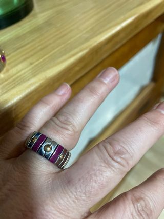 Conjunto Pulsera y Anillo Acero y Oro