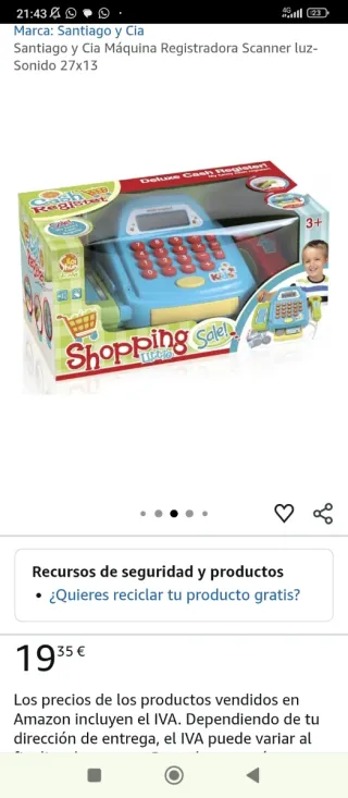 Caja registradora de juguete