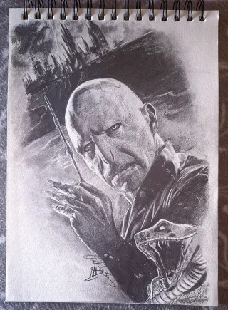 Ritratto Lord Voldemort fatto a mano