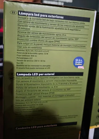 2 Lámparas LED Exterior Livarno Home