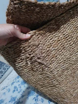 Cesta Zara Home Mimbre Beige
