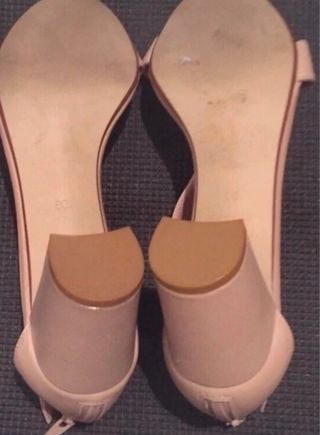 Sandalias Zendra Piel Tacón Beige Talla 39