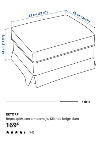 Sillón y reposapiés Ektorp beige