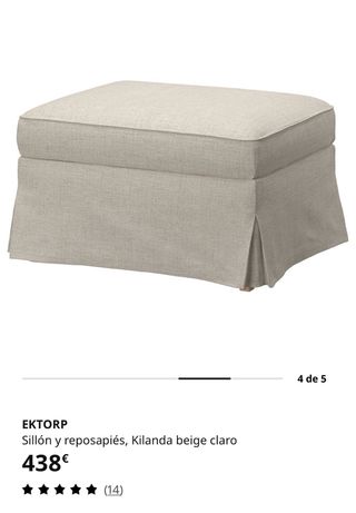 Sillón y reposapiés Ektorp beige