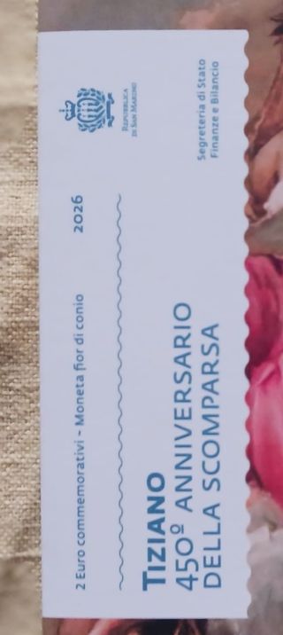 Cofanetto 2€ commemorativo San Marino 2026 Tiziano
