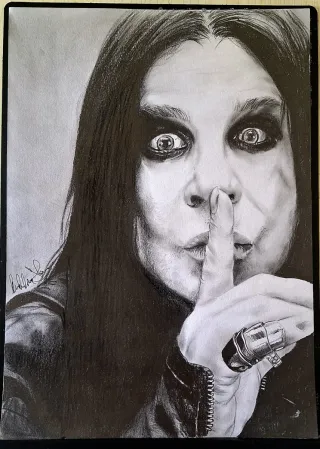 Ritratto Ozzy Osbourne fatto a mano