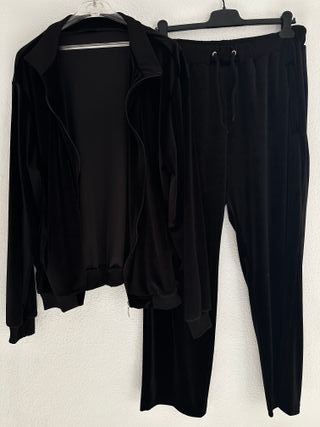 Conjunto Chándal Velour Negro Nuevo