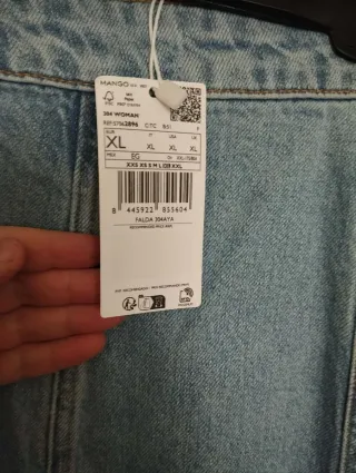 Falda vaquera larga Mango