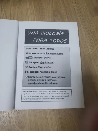 Libro de biología de 2 bachillerato
