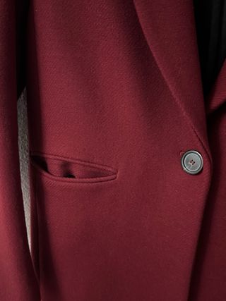 Abrigo Zara Rojo Talla S