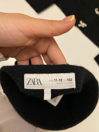 Conjunto Zara Falda y Suéter Negro niña 12 años