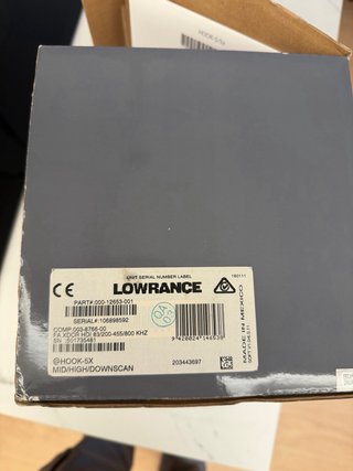 Sonda Lowrance HOOK 5x  una vez utilizada