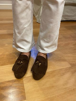 Mocasines de ante con flecos