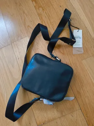 Bandolera Piel Negra Nueva