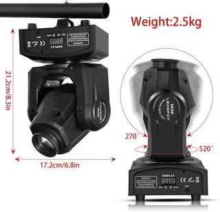 Cabeza Móvil DMX 50W DJ con Control Remoto