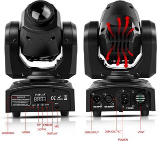 Cabeza Móvil DMX 50W DJ con Control Remoto