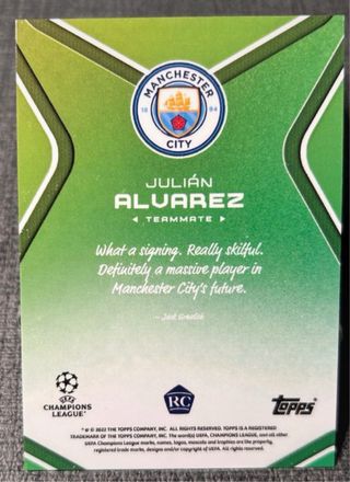 Julián Álvarez RC /99 Topps Champions League