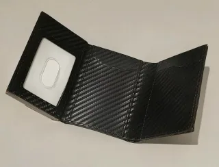 Cartera Hombre Fibra Carbono Tarjetero Automático
