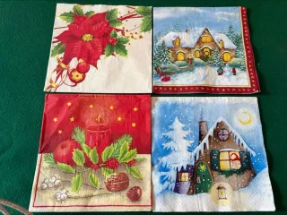 4 Tovaglioli Decoupage Natale