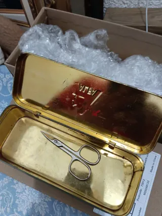 Hojalata maquina de coser alfa tijeras RETRO