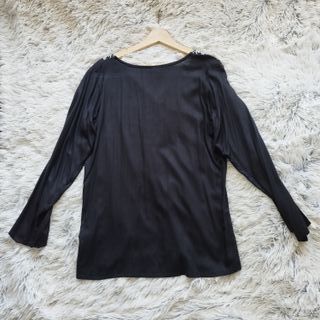 Blusa Negra Bordada Boho Chic Talla M