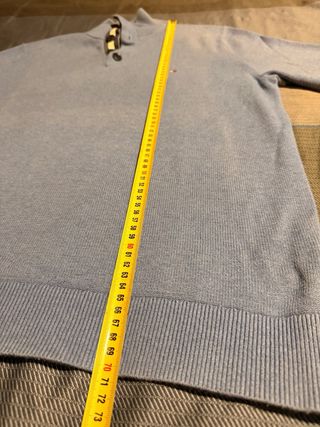 Jersey Tommy Hilfiger cuello alto botones Azul M