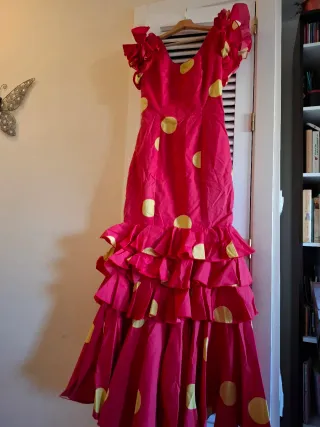 Traje de Flamenca Rojo y Amarillo