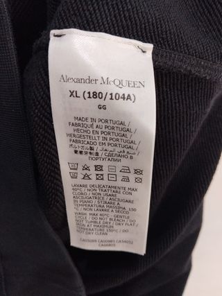 Sudadera Alexander McQueen Negra Hombre