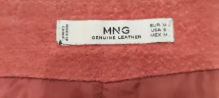 Minifalda de piel porcina rosa