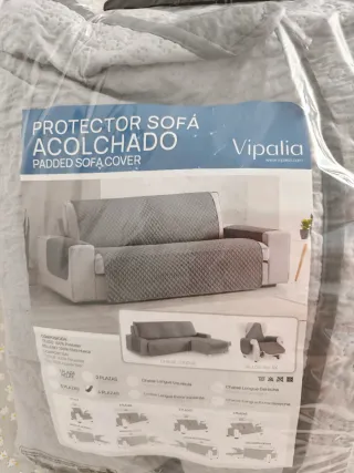 Funda Protectora Sofá 4 Plazas Gris