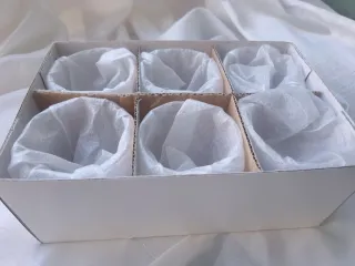 Servizio bicchieri cristallo e argento 925 x6