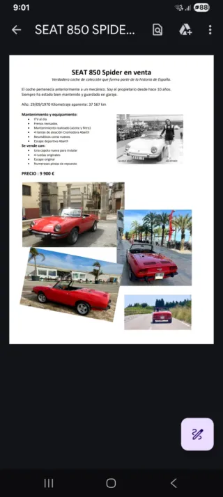 SEAT SPIDER  1970