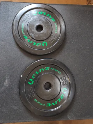 2x Discos bumpers Olímpicos 10kg O'LIVE FITNESS