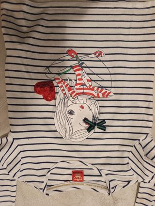 Maglia bambina OVS righe bianche e blu