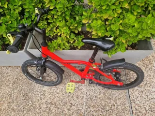 Bicicleta infantil roja 16 pulgadas