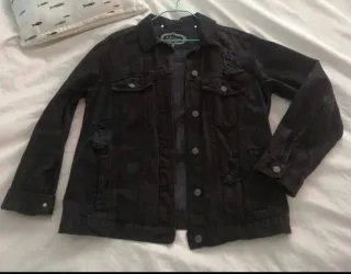 Chaqueta vaquera negra Calavera M