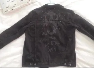 Chaqueta vaquera negra Calavera M