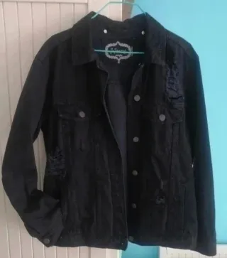 Chaqueta vaquera negra Calavera M