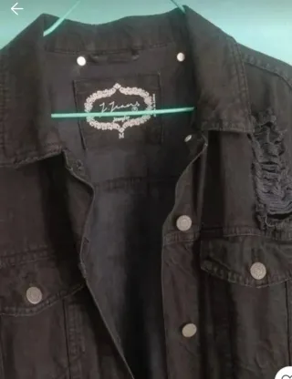 Chaqueta vaquera negra Calavera M