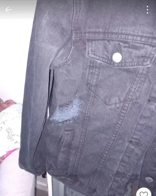 Chaqueta vaquera negra Calavera M