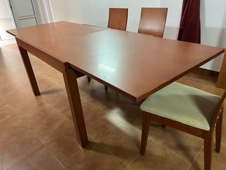 Mesa comedor y 6 sillas madera