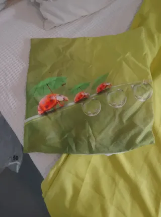 Cortina y funda cojín a juego