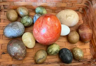 Uova in alabastro vintage