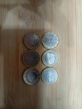 Lote 6 monedas euro coleccionismo